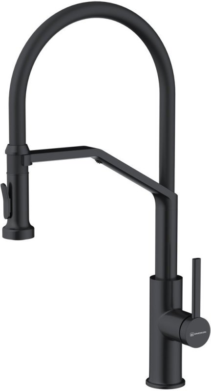 Смеситель для кухни Omoikiri Makkari 2 Plus-SB-GB-BL (4994495) с подключением к фильтру воды и гибким изливом